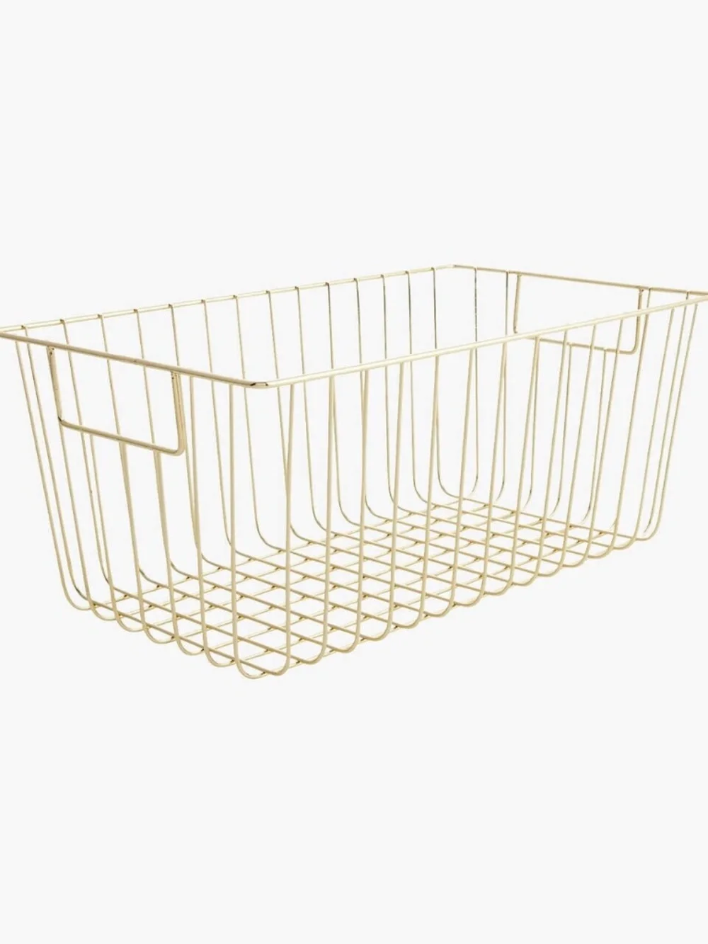 CB2 Roscoe gold wire storage baskets set of 2